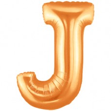 J bogstav guld folie ballon 40"/90cm (uden helium)